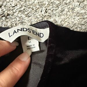 Lands' End Midnight Velvet Blouse